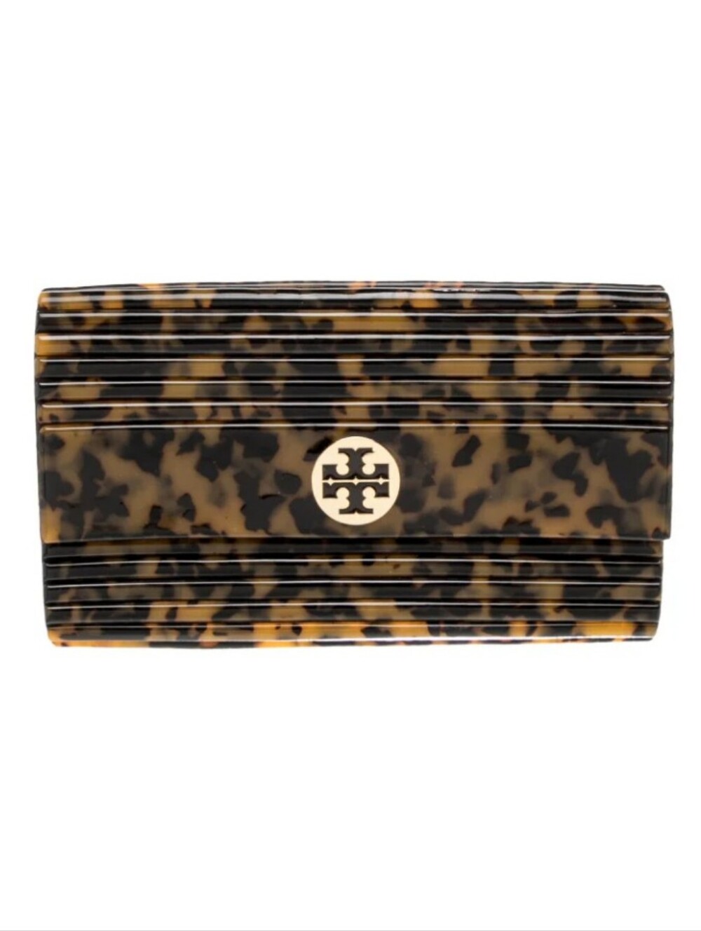 Tory Burch-Kerry Tortoise Shell Resin/Acrylic Hard Shell Clutch 🤎🖤